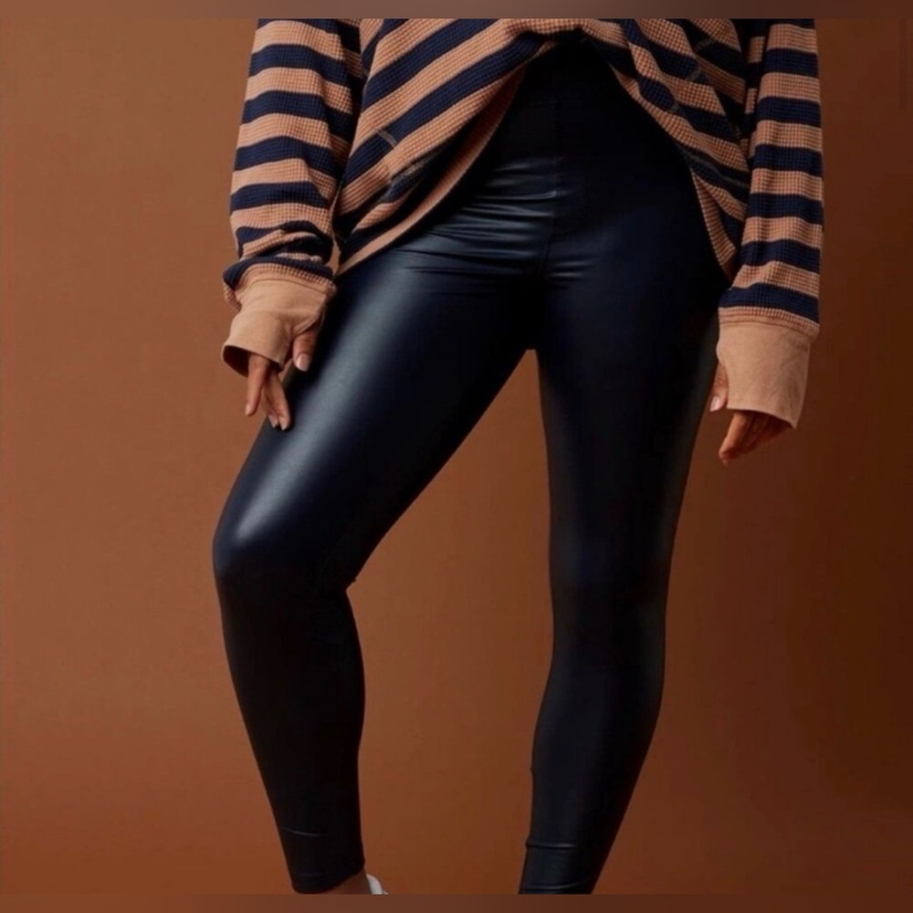 Offline by Aerie Blue Real Luxe Faux Leather Leggings